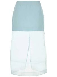 ZIMMERMANN Crush Skirt Blue at Farfetch